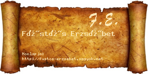 Füstös Erzsébet névjegykártya